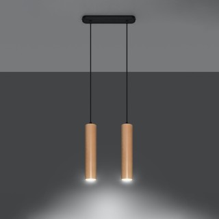 Lampe suspendue LINO 2 bois