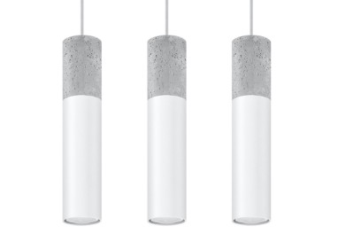 Lampe suspendue BORGIO 3L blanc