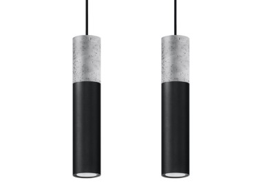 Lampe pendante BORGIO 2 noir