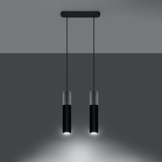 Lampe pendante BORGIO 2 noir