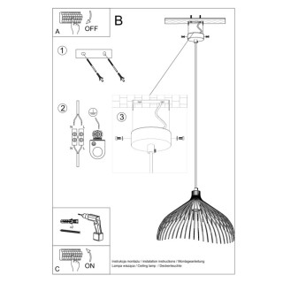 Lampe pendante UMB noir