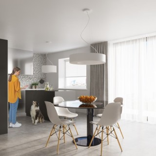 Lustre SATURNO SLIM 90 blanc