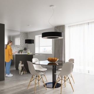 Lustre SATURNO SLIM 90 noir