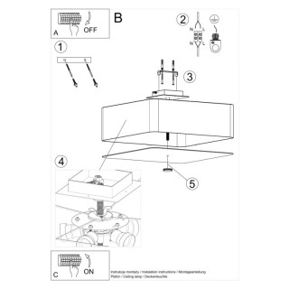 Plafonnier LOKKO 55 blanc