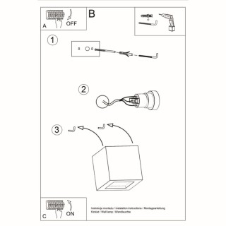 Applique céramique LEO gris