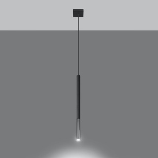 Lampe suspendue MOZAICA 1 noir/chrome