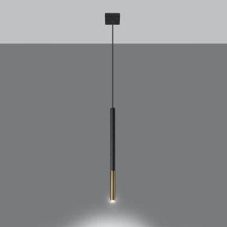 Lampe suspendue MOZAICA 1 noir/doré