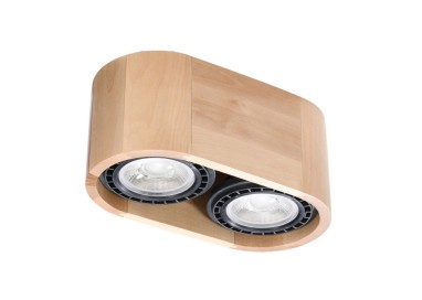 Plafonnier BASIC 2 bois naturel