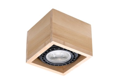 Plafonnier QUATRO 1 bois naturel