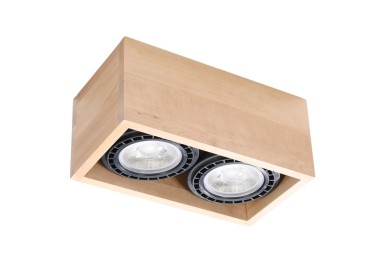 Plafonnier QUATRO 2 bois naturel