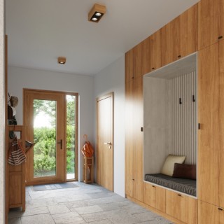 Plafonnier QUATRO 2 bois naturel