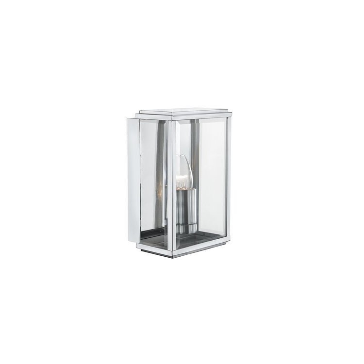 Rectangular Box Modern Silver Wall Light IP44