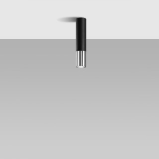 Plafonnier LOOPEZ noir/chrome