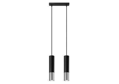 Lampe suspendue LOOPEZ 2 noir/chrome