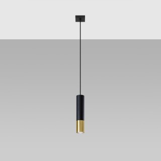 Lampe suspendue LOOPEZ 1 noir/doré