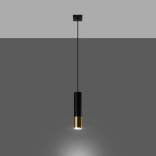 Lampe suspendue LOOPEZ 1 noir/doré