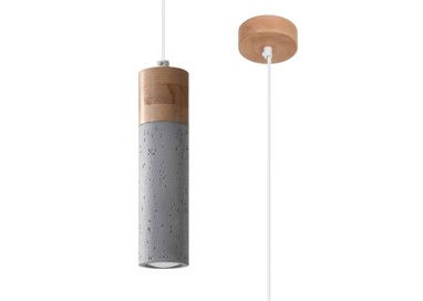 Lampe suspendue ZANE 1 gris