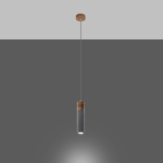 Lampe suspendue ZANE 1 gris
