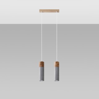 Lampe suspendue ZANE 2 gris