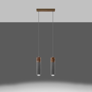 Lampe suspendue ZANE 2 gris