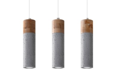 Lampe pendante ZANE 3 gris