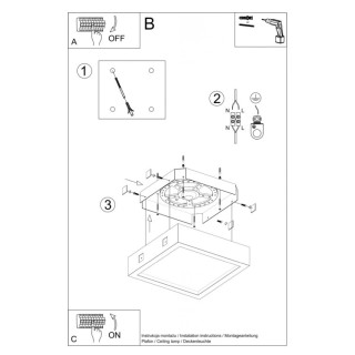 Plafonnier RIZA béton
