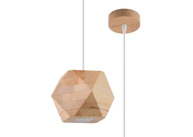 Lampe pendante WOODY bois naturel