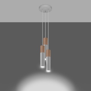 Lampe pendante PABLO 3P blanc