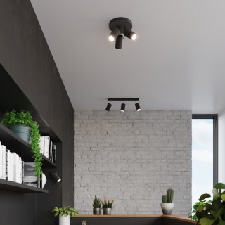 Plafonnier RING 3P noir