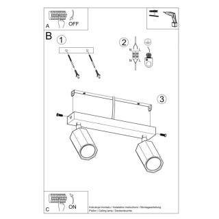 Plafonnier ZEKE 2 chêne