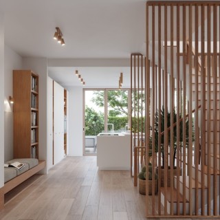 Plafonnier ZEKE 6 chêne