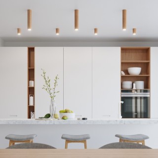 Plafonnier ZEKE 6 chêne