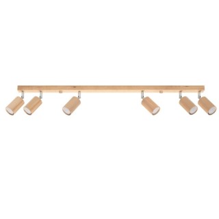 Plafonnier BERG 6 en bois naturel