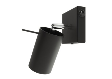 Applique RING noir un interrupteur