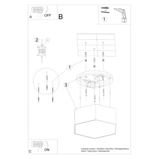 Plafonnier SUNDE 15 noir