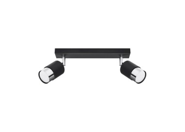 Plafonnier NERO 2 noir/chrome