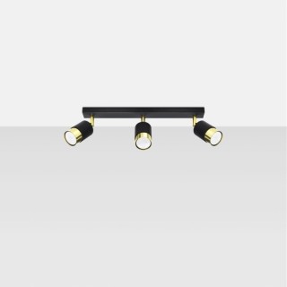 Plafonnier NERO 3 noir/doré