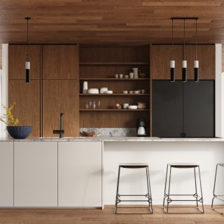 Lampe pendante BORGIO 3P noir