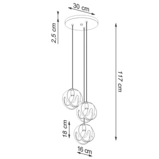 Lampe pendante TULOS 3P blanc