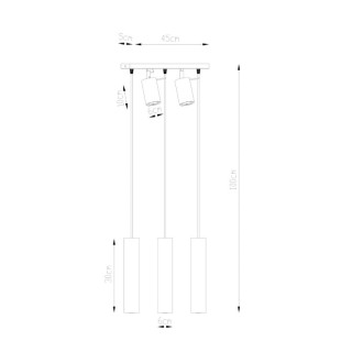 Lampe suspendue RING 3 noir