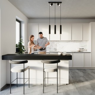 Lampe suspendue RING 3 noir