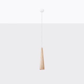 Lampe suspendue SULA 1 en bois naturel
