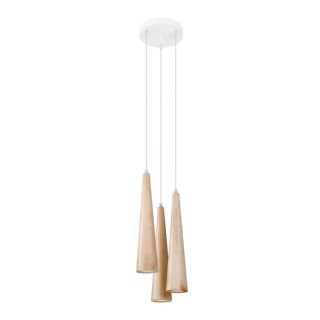 Lampe suspendue SULA 3P en bois naturel