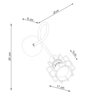 Applique BELUCI 1S noir