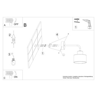 Applique SAVAR 1 noir