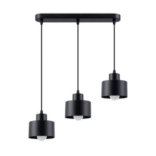 Lampe suspendue SAVAR 3 noir