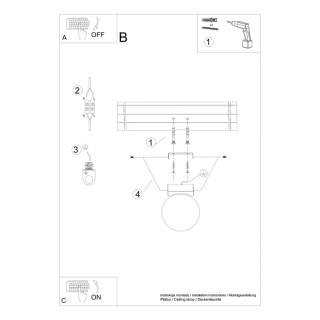 Plafonnier YOLI 1 blanc