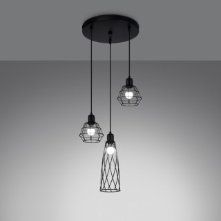 Lampe suspendue SUBA 3P noir