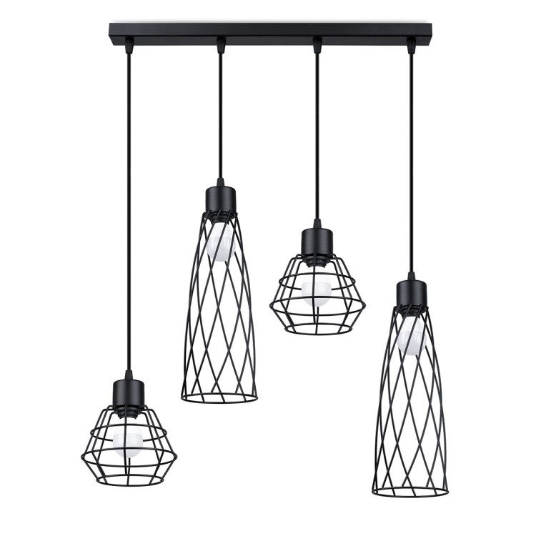 Lampe suspendue SUBA 4L noir