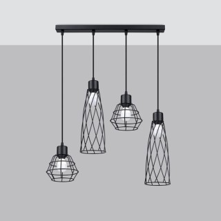 Lampe suspendue SUBA 4L noir